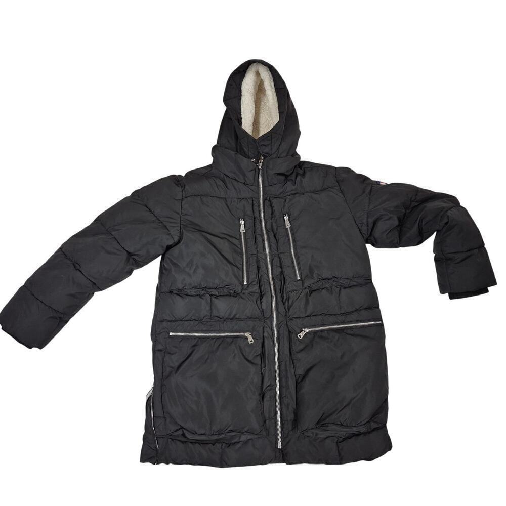 Tommy Hilfiger Mens Hooded Parka Coat Heavyweight Mid-Length 7-Pocket MSRP $350